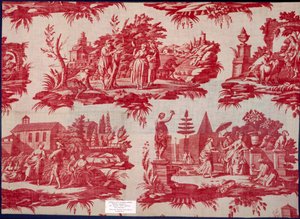 Les Saisons de la Collection Mayoux, 3e quart du 18e siècle, coton imprimé sur plaque de cuivre - French School