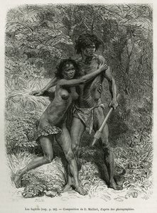 Les fugitives aborigènes, gravure d