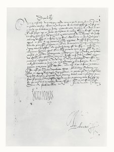 Lettre de François Ier de France au Parlement de Bordeaux - French School