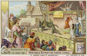 Carte Liebig représentant une représentation d