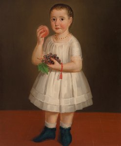 Petite fille avec des fruits, c.1840 - French School