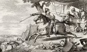 Lothaire (941-86) mène son armée au combat, de 