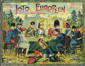 Loto Européen, version française du jeu de loto pour enfants, vers 1900 - French School