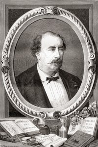 Louis Figuier, scientifique et écrivain français, de Les Merveilles de la Science, pub.1870