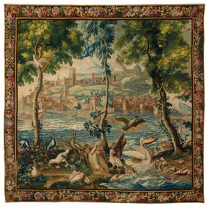 Tapisserie Louis XIV Beauvais "ports de mer", vers 1700