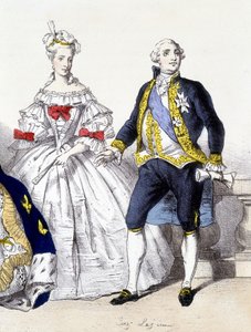 Louis XVI et Marie Antoinette - dans « La Monarchie française en estampes »