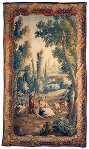 Tapisserie pastorale Louis XV Aubusson
