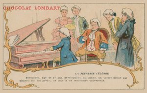 Ludwig van Beethoven jouant au piano à l