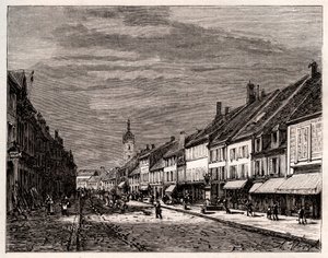 Lure - département de Haute-Saône dans la région de Bourgogne-Franche-Comté - gravure dans « La France illustrée : géographie, histoire, administration statistique » par V.-A. Malt-Brown. 1884 - French School