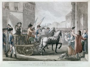 Marie-Antoinette conduite à la guillotine, le 16 octobre