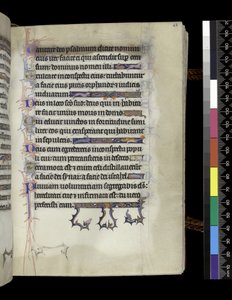 MS 300 f.68r, folio du Psautier et Heures d