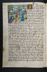 Page de Cent Nouvelles Nouvelles, c.1461-62 - French School