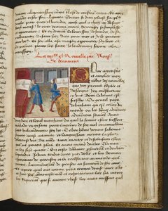 Page de Cent Nouvelles Nouvelles, c.1461-62 - French School