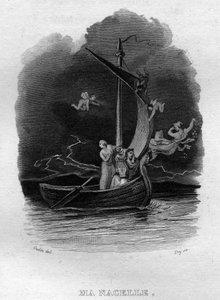Ma nacelle Chanson de Béranger dans « Œuvres Complètes » (1834) de Pierre Jean de Béranger (1780-1857), poète et chansonnier français