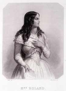 Madame Roland (ou Roland de la Platière, Jeanne Marie ou Monon Philipon), femme politique française (1754-1793) - gravure
