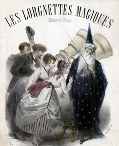 Lorgnettes magiques, chanson pour valse populaire. Lithographie