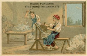 Carte commerciale Maison Fontaine, battage et cardage - French School