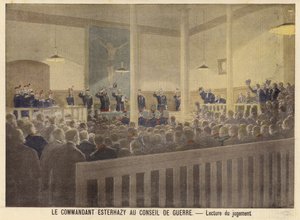 Le commandant Esterhazy devant le tribunal militaire