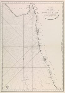 Carte de la côte du Gujarat - French School