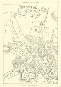 Carte de la ville de Rome à l