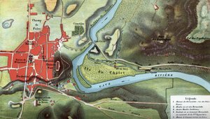 Carte du pays de Lourdes en 1858, année des visions de Bernadette Soubirous : elle montre l