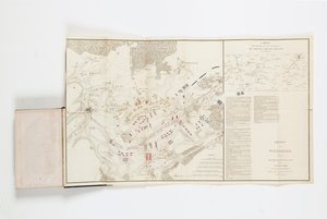 Carte montrant les mouvements des maréchaux Grouchy et Blücher - French School