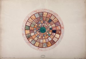 Mosaïque de marbre sur le dessus du piédestal fait pour la princesse Elisa, c.1900-20