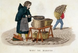 Marchand de châtaignes - gravure
