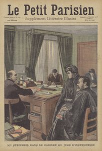 Marguerite Steinheil dans le bureau du juge - French School