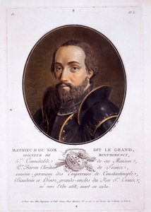 Mathieu II de Montmorency, de Portraits des grands hommes, femmes illustres, et sujets mémorables de France, publié 1787-92 - French School