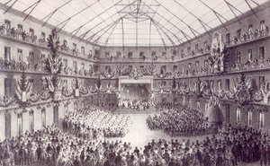 Fête du 1er mai dans le Familistère de Guise, de Solutions Sociales par Jean-Baptiste André Godin (1817-88), Paris, 1871 - French School