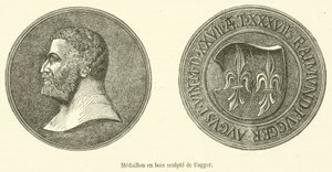 Médaillon en bois sculpté de Fugger