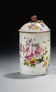 Pot à pommade de Mennecy avec couvercle, vers 1750-70