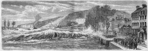 Phénomène météorologique : effet de la marée sur la barre de la Seine à Villequier (Seine Maritime, 76), 9 mars