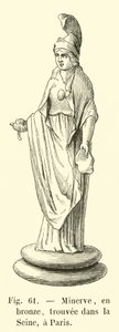 Minerve, en bronze, trouvee dans la Seine, a Paris (engraving)