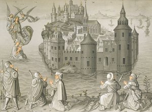 Miracle de la Vierge Marie sauvant des pèlerins au Mont Saint-Michel