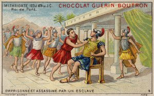 Mithridate VI du Pont emprisonné et assassiné par un esclave - French School