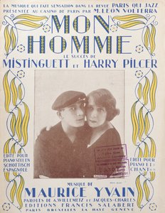 Mon Homme, couverture de la partition de la chanson par Mistinguett et Harry Pilcer, 1920