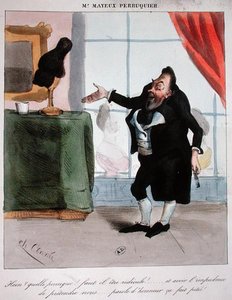 Monsieur Mayeux, le perruquier, vers 1840