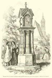 Monument élevé à la mémoire de Sébastien Bach - French School