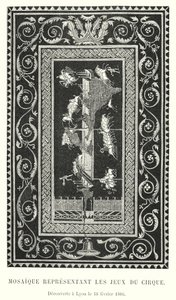 Mosaïque Représentant les Jeux du Cirque, Découverte à Lyon le 18 février 1806