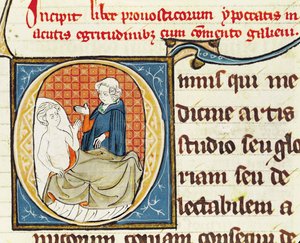 Ms 1003 fol.79 Un docteur diagnostiquant un patient, de Oeuvres de Galien par Claudius Galenus (c.130-c.201)