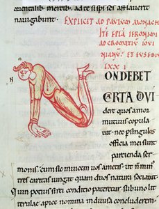 Ms 154 fol.137v Initiale historiée N, des lettres de Saint Jérôme