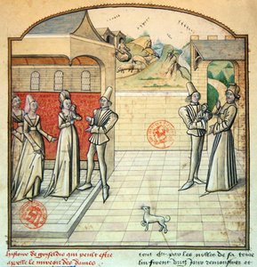 Ms 1560 Griseldis et son mari le Marquis de Saluces, illustration de 
