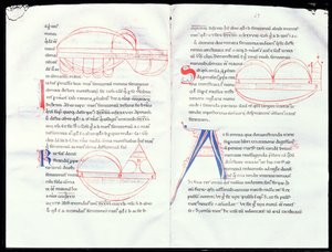 Ms 237 f.47-48 Intervalles musicaux du Traité musical de Boèce - French School