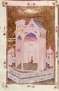 Ms 292 Tome 3 fol.214v Le Temple de Jérusalem, des Postilles sur la Bible de Nicolas de Lyre - French School