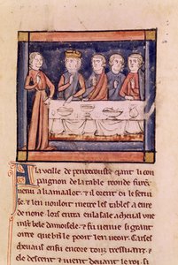 La veille de la Pentecôte..., du Livre de Messire Lancelot du Lac - French School