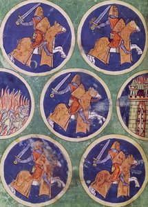Ms 3516 fol.217v Cinq chevaliers