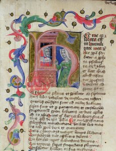 Ms 3859 Miniature du philosophe Boèce (c.480-524) en prison - French School