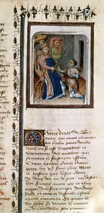 Bertrand du Guesclin (1320-80) adoubé par le roi, de l
